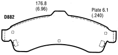 Bremsklötze Vorne - Brakepads Front  Trailblazer  02-05